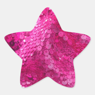 Adesito Estrela Lantejoulas Rosa Quente 