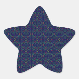 Adesito Estrela Legal Blue ModernAbstract Geométrico Squares Stick