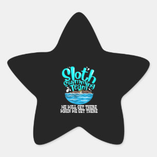 Adesito Estrela Legal Equipe de Nadação de Lata Funny Animal Swimm