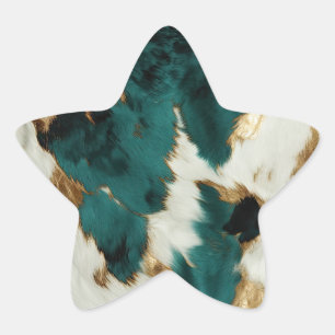 Adesito Estrela Leopardo Dourado branco verde