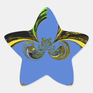Adesito Estrela Linda e adorável Arte Amarela e Azul na África do