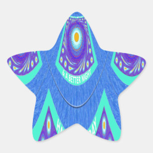 Adesito Estrela Linda e adorável Cyan Blue batik vetor Art