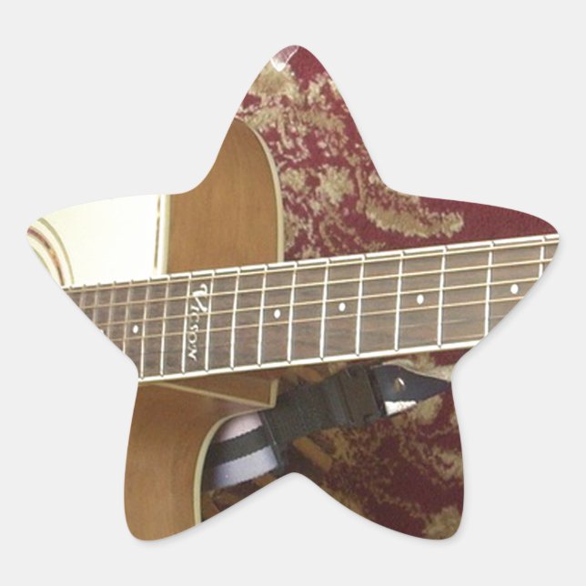 Adesito Estrela Linda e adorável guitarra vítrea no Motif Africano (Frente)
