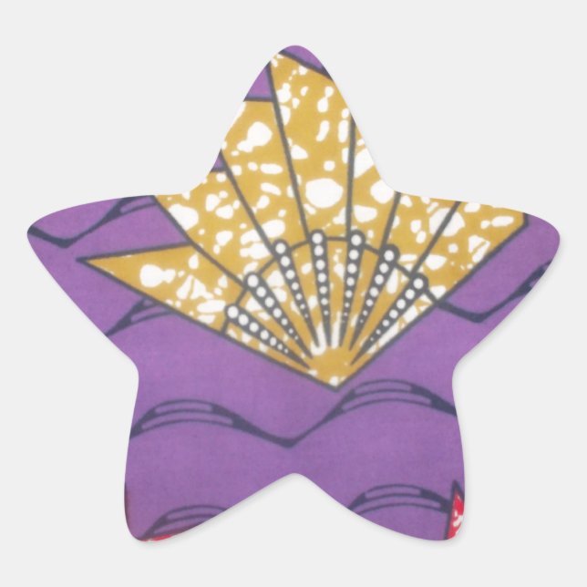 Adesito Estrela Linda e espantosa arte Dourada púrpura africana (Frente)