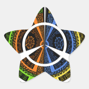 Adesito Estrela Lindas ilustrações circulares coloridas africanas