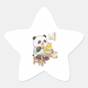 Adesito Estrela Lindo Panda Comendo Sorvete de Manga Taiwanesa