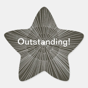 Adesito Estrela Linhas de pulsação brancas proeminentes, etiquet