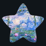 Adesito Estrela Lírios d'água, 1919, por Claude Monet, Star Sticke<br><div class="desc">Lírios d'água,  pintura famosa de Claude Monet,  em 1919,  com cores sólidas coordenadas em cores púrpura e azul Monet,  prontos para misturar e combinar.</div>