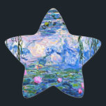 Adesito Estrela Lírios d'água, 1919, por Claude Monet, Star Sticke<br><div class="desc">Lírios d'água,  pintura famosa de Claude Monet,  em 1919,  com cores sólidas coordenadas em cores púrpura e azul Monet,  prontos para misturar e combinar.</div>