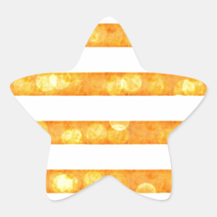 Adesito Estrela Listras Bokeh Laranja E Branco
