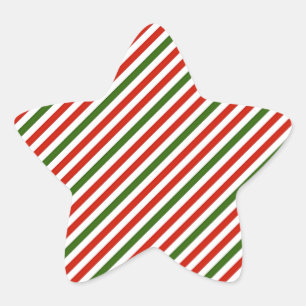 Adesito Estrela listras de cores de Natal,