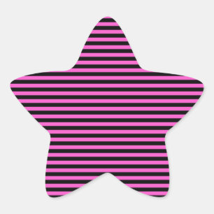 Adesito Estrela Listras Rosa Brilhante e Preto