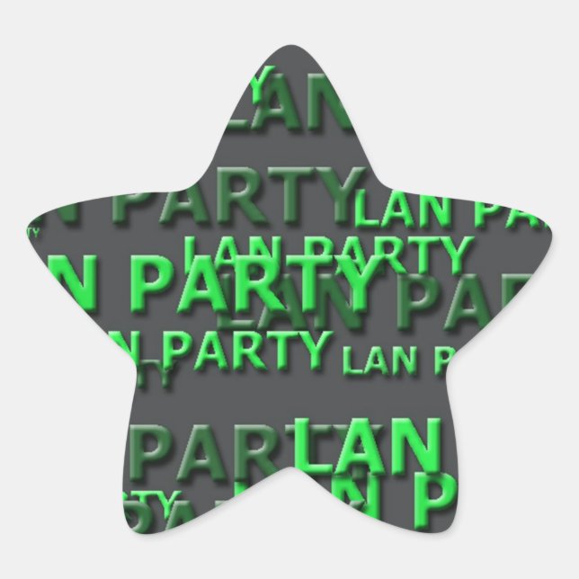 Adesito Estrela Logotipo de Lan Party (Frente)