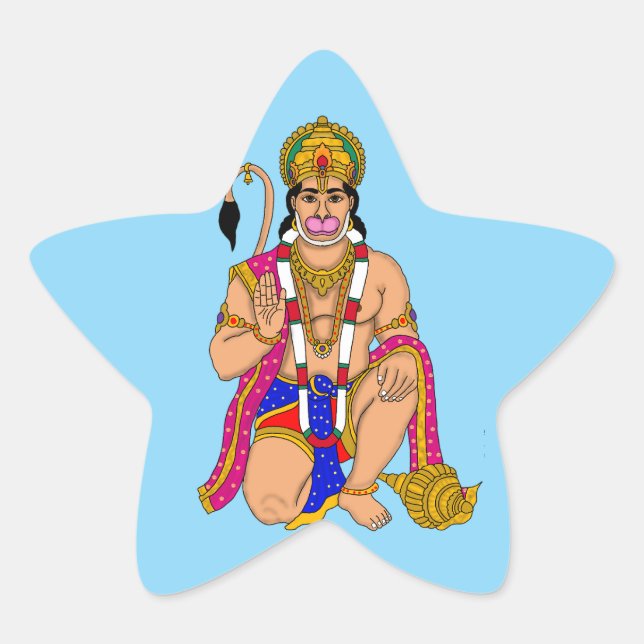 Adesito Estrela Lord Hanuman Stickers (Frente)