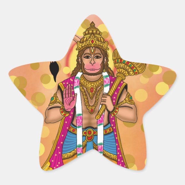 Adesito Estrela Lord Hanuman Stickers (Frente)