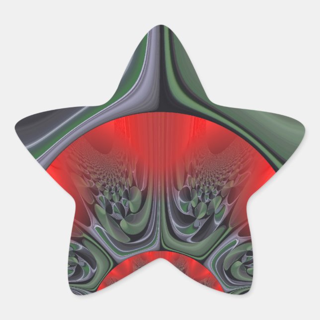 Adesito Estrela Lovely Red Aurora Art Impressão (Frente)