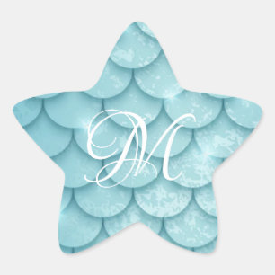 Adesito Estrela M é para a Sereia Blue Scale Sticker