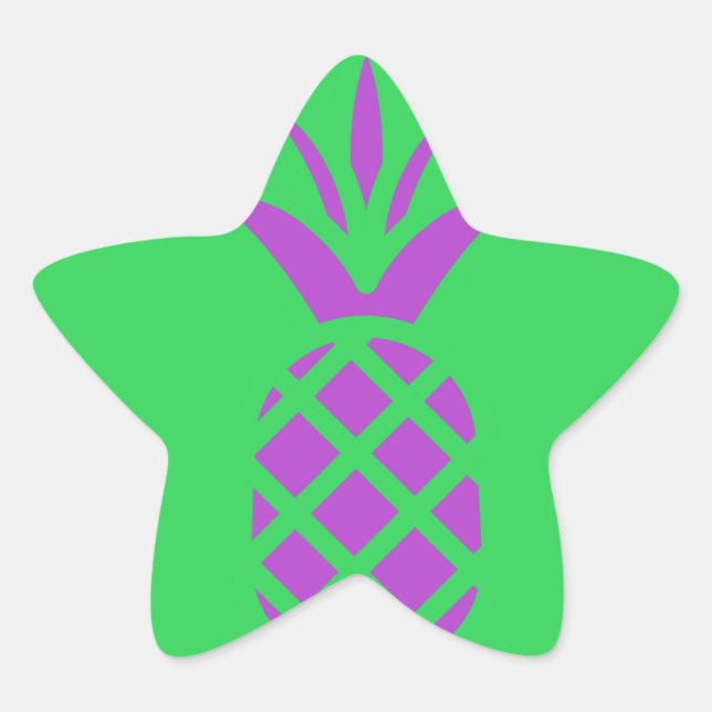 Adesito Estrela Maçã de pinheiro roxo em verde. (Frente)