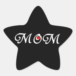 Adesito Estrela Mãe com coração vermelho