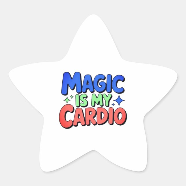 Adesito Estrela Magic É Meu Cardio Sticker (Frente)