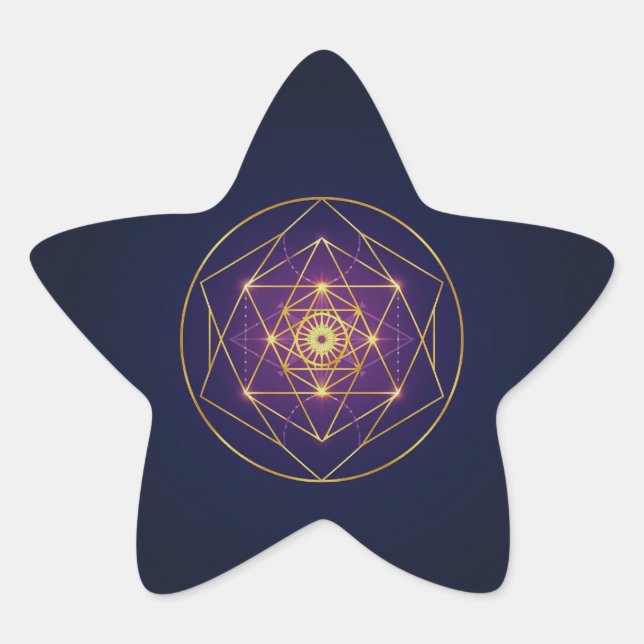 Adesito Estrela Mandala Dourado Celestial — Equilíbrio no Infinito (Frente)