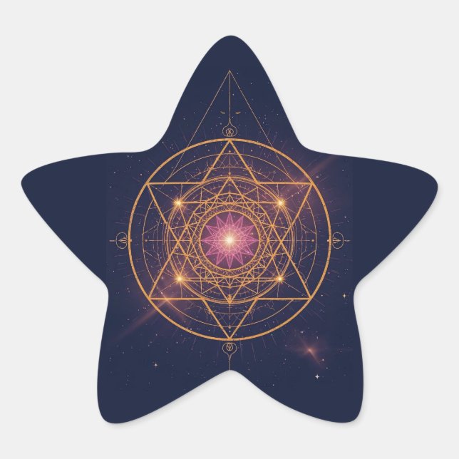 Adesito Estrela Mandala Luminoso de Harmonia Dourada (Frente)