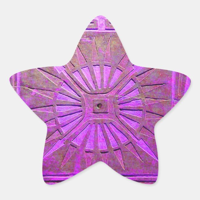 Adesito Estrela MANHÃ STAR MONOGRAMA, violeta rosa, roxo (Frente)