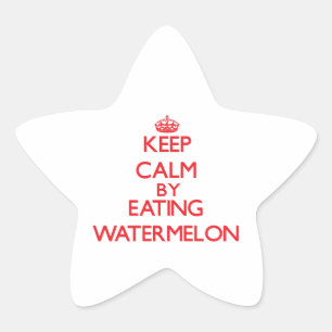 Adesito Estrela Mantenha a calma comendo Watermelon