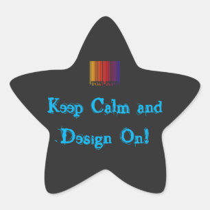 Adesito Estrela Mantenha a calma e o Design no CustomizableSticker