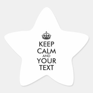 Adesito Estrela MANTENHA O CALM Personalizado e o TEXTO
