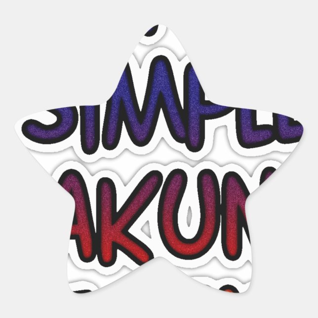 Adesito Estrela Mantenha Simples Hakuna Matata Art Impressão (Frente)