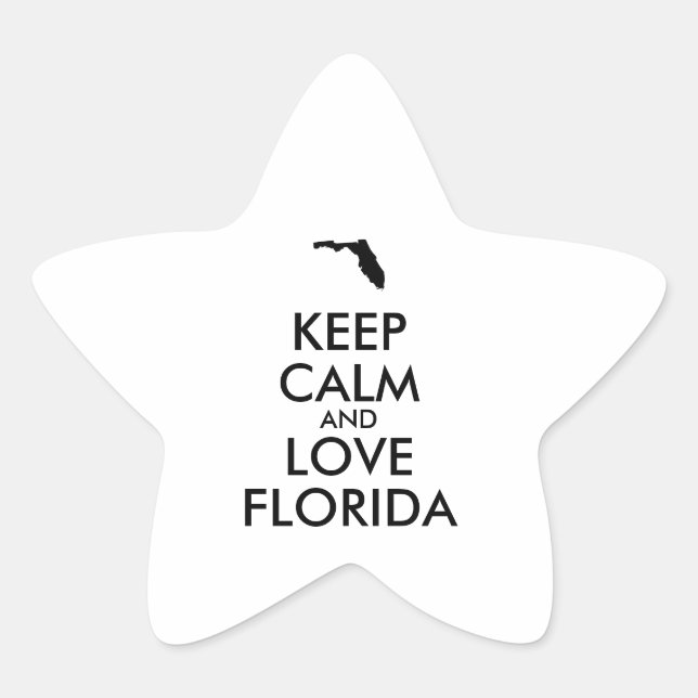 Adesito Estrela MANTER CALM e AMAR FLORIDA personalizável (Frente)