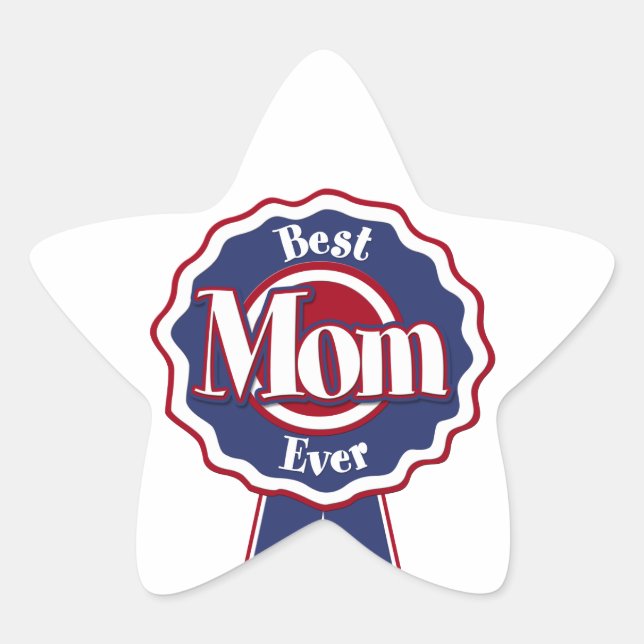 Adesito Estrela Melhor Mãe Alguma Fita Azul (Frente)