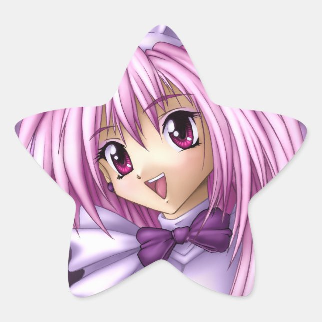 Adesito Estrela Menina de Animação Bonita (Frente)