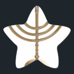 Adesito Estrela menorá dourada<br><div class="desc">Menora, canukah,  metal dourado,  hannukah,  hebraico,  feriados,  judeu,  judaísmo,  menorah,  chanukah,  hannuka,  canuka,  christmukah,  christmukkah,  judaica rabbi</div>