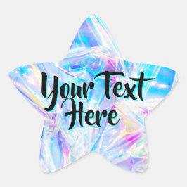 Adesito Estrela Mensagem Personalizada Estrela Holográfica | Textu