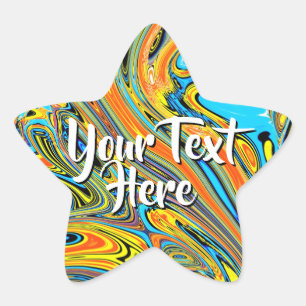 Adesito Estrela Mensagem Personalizada Estrela Holográfica Textu
