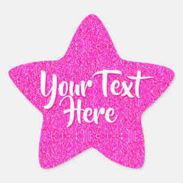 Adesito Estrela Mensagem Personalizada Estrela Rosa para Meninas T