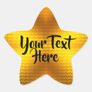 Adesito Estrela Mensagem Personalizada (Grande Estrela Dourada) Gr