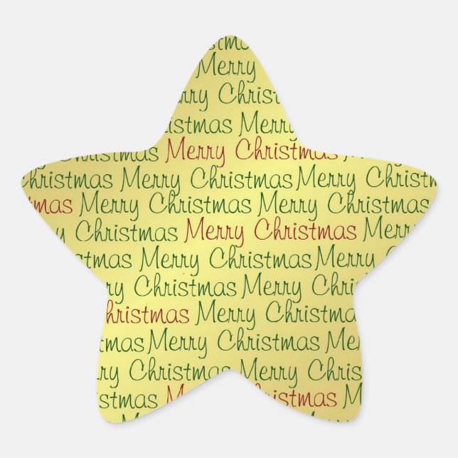 Adesito Estrela Merry Christmas Sticker (Frente)