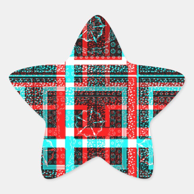 Adesito Estrela Meu Design de Maze Quadrado (Frente)