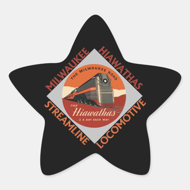 Adesito Estrela Milwaukee Hiawatha Railroad (Frente)