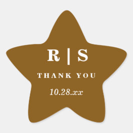 Adesito Estrela Mínimo e Chic | Vinheta de Casamento do Monograma