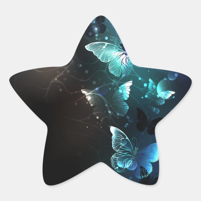 Adesito Estrela Mint Night Butterflies (Frente)