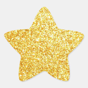 Adesito Estrela Modelo Elegante Moderno Clássico Brilho Dourado