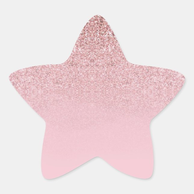 Adesito Estrela Modelo Elegante Moderno Rosa Dourado Brilho Em Bra (Frente)