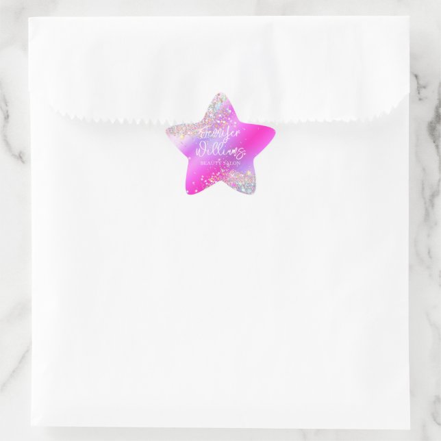 Adesito Estrela Moderna Holografia Faux Foil Business (Bolsa)