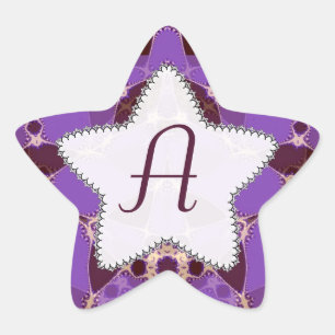 Adesito Estrela Monograma Batik - Vinheta Roxo