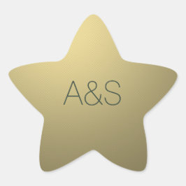 Adesito Estrela Monograma de Férias Corporativas do Dourado Star