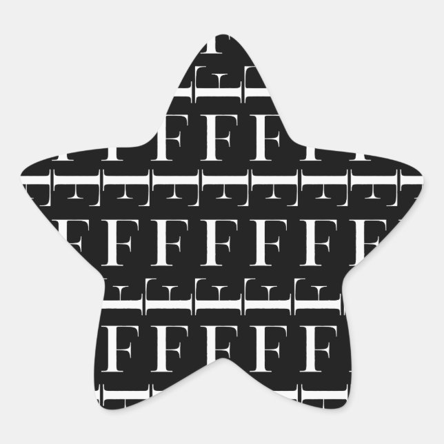 Adesito Estrela Monograma - Letra inicial F (Frente)